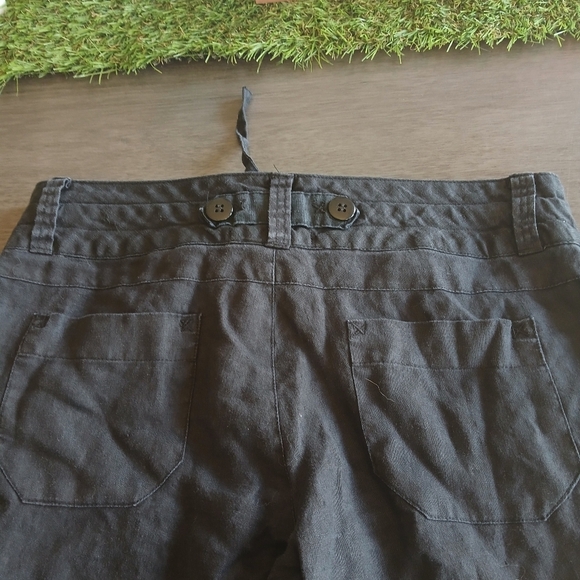 Papaya Linen Black Wide-Leg Pants Nwot Size Small - Picture 7 of 9